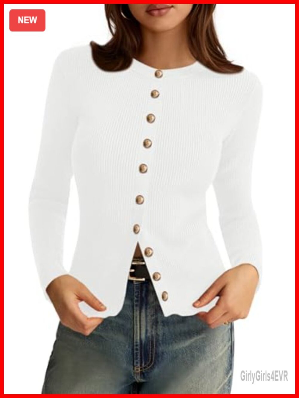 PRETTYGARDEN Women's Lightweight Ribbed Knit Cardigan Sweater Button Down